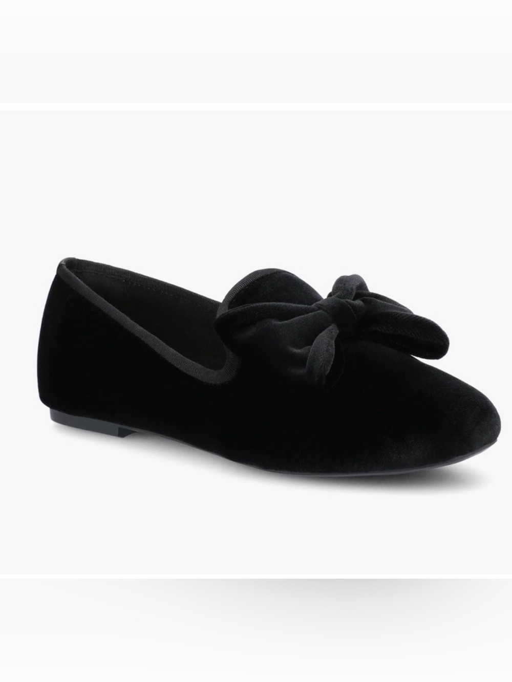 Birdies The Starling Bow Black Velvet Loafers Flats Size 10 New